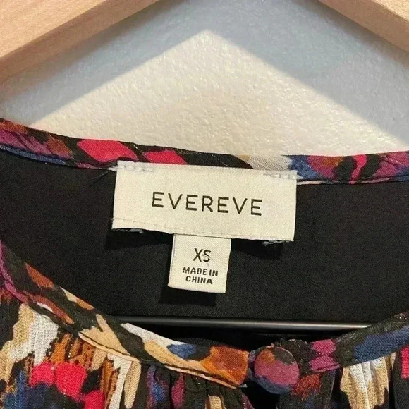 Evereve Stelle Abstract Blouse, Metallic, Holiday, Party Size XS - Picture 5 of 11